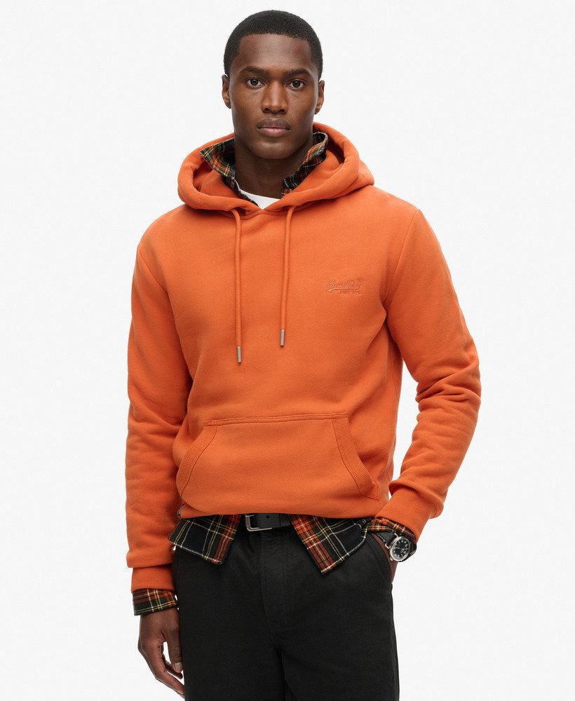 essential logo hoodie in autumn glaze brown