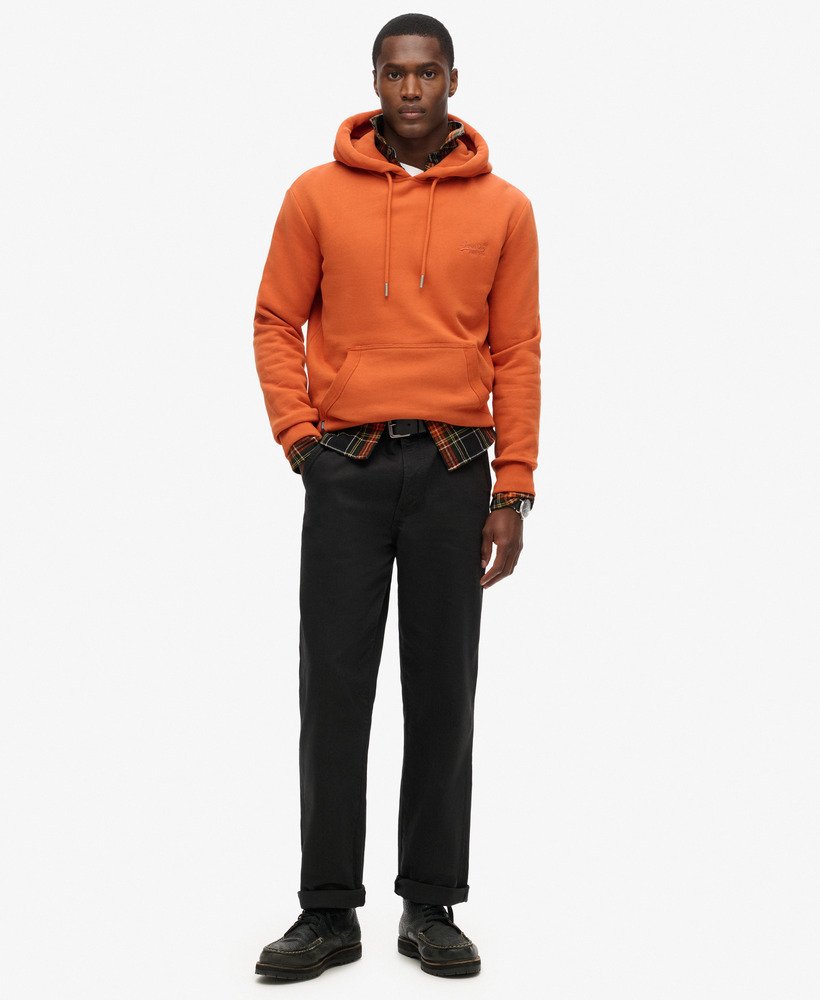 essential logo hoodie in autumn glaze brown
