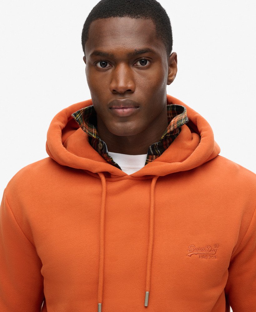 essential logo hoodie in autumn glaze brown
