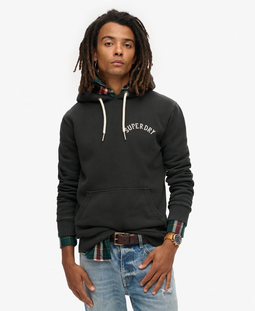 hoodie met tattoo-print in zwart