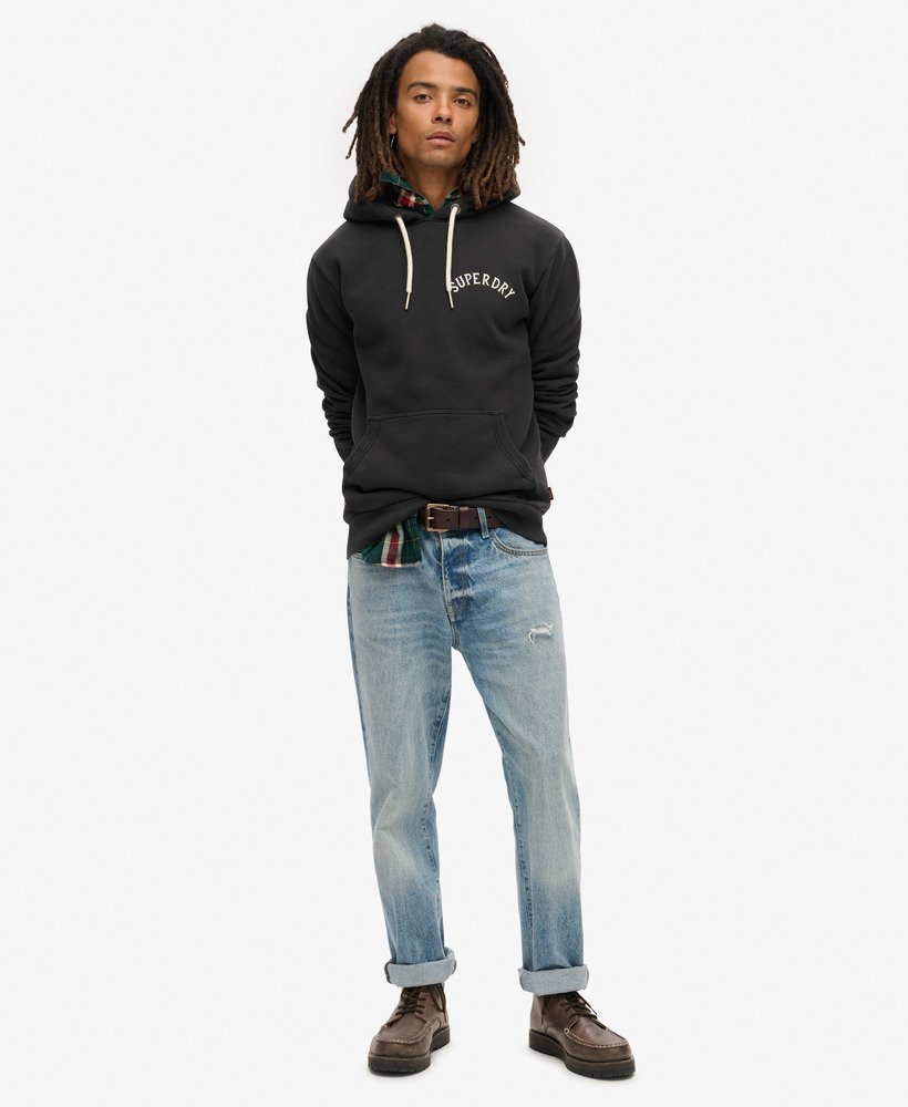 hoodie met tattoo-print in zwart