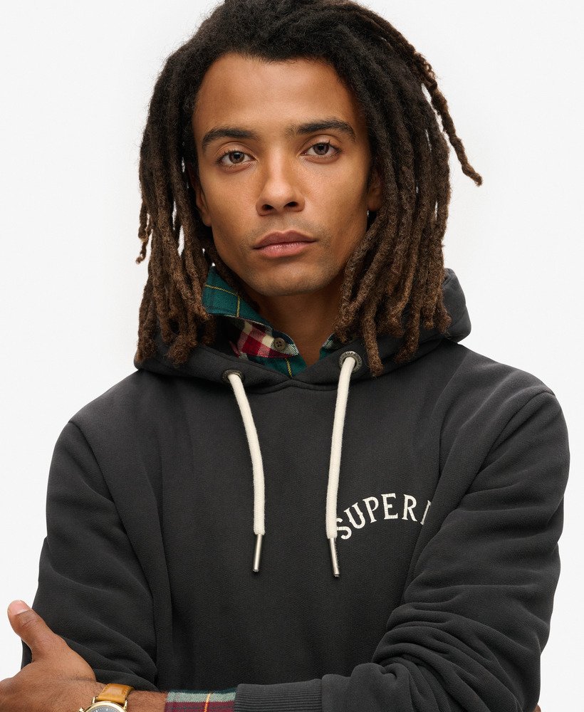 hoodie met tattoo-print in zwart