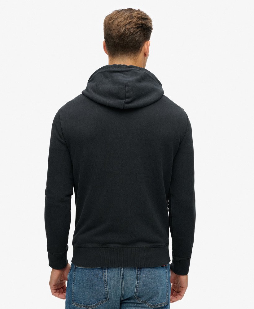 hoodie met logo van de locatie in gitzwart