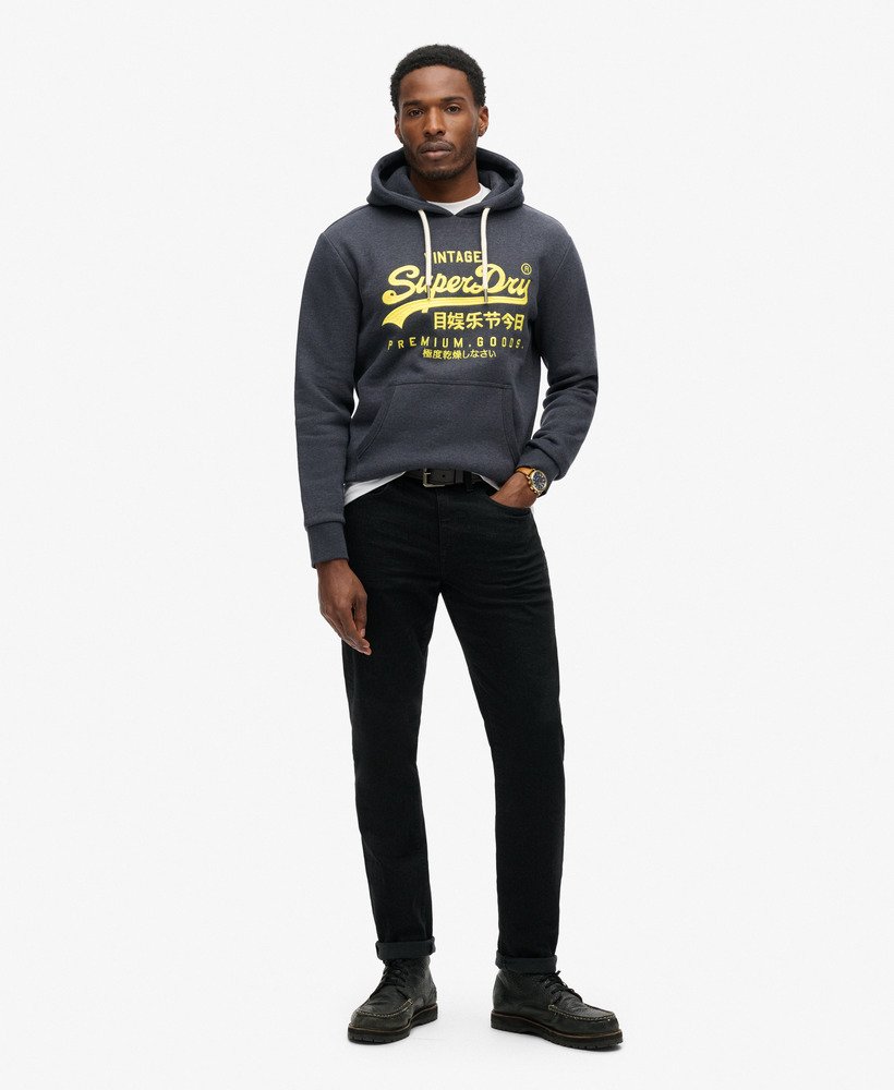 neon grafische hoodie in eclipse navy marl