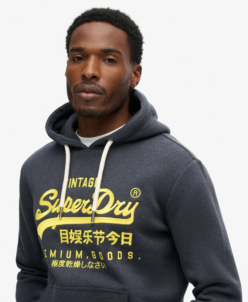 neon grafische hoodie in eclipse navy marl