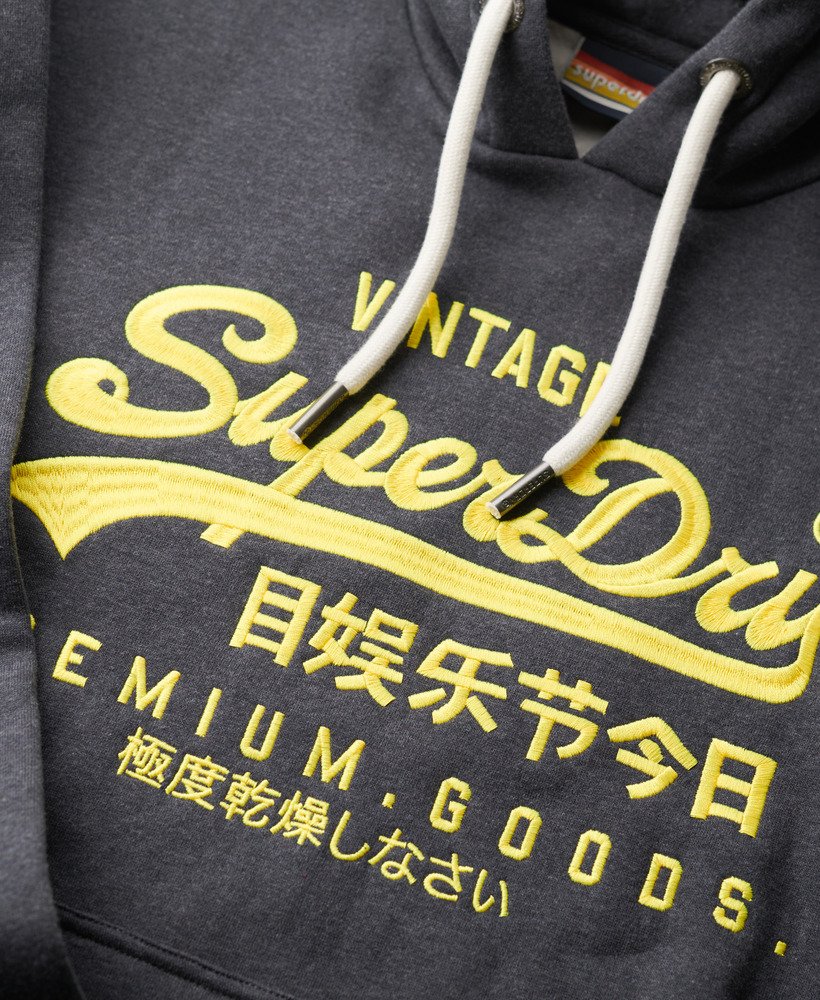 neon grafische hoodie in eclipse navy marl