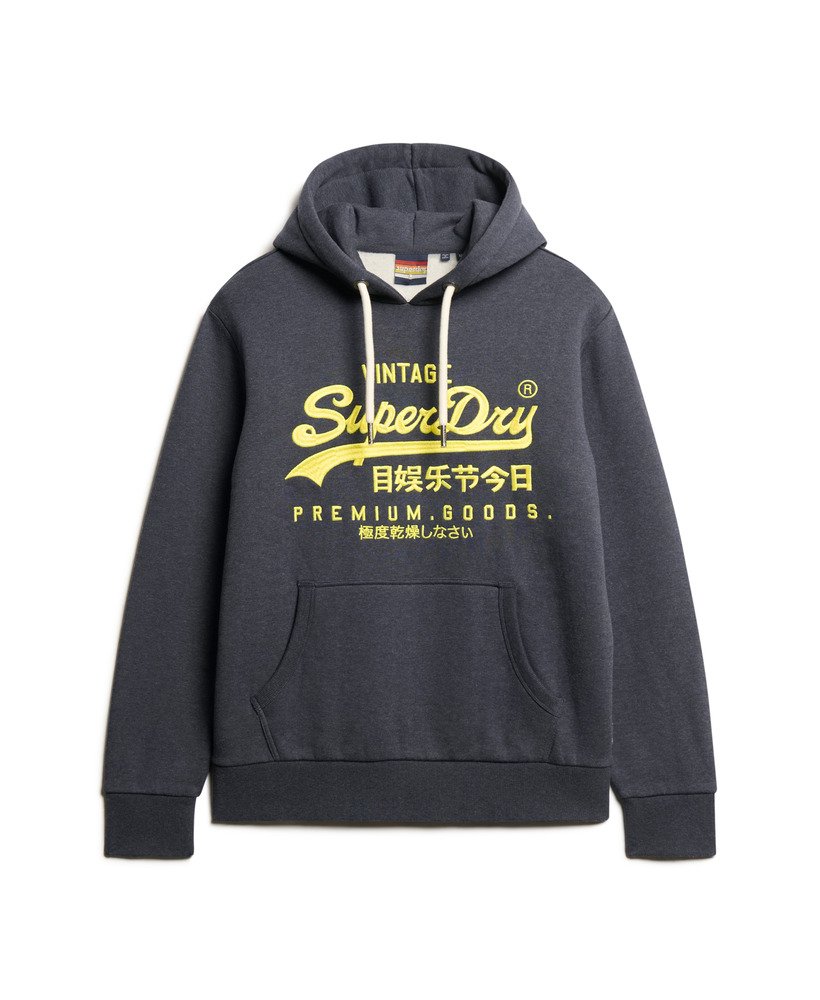 neon grafische hoodie in eclipse navy marl