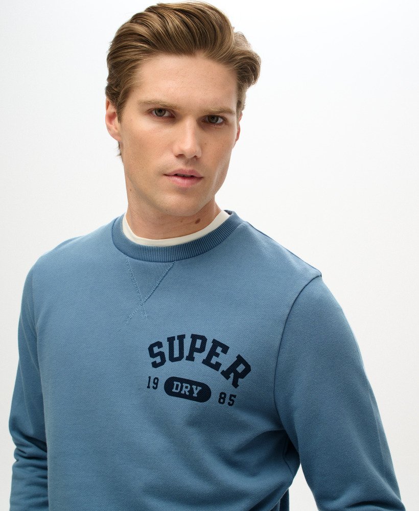 sportieve bedrukte sweater in wedgewood blue