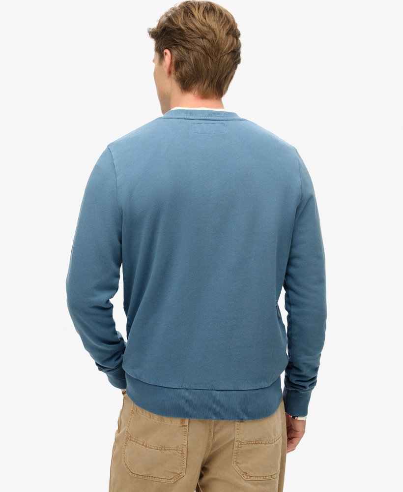 sportieve bedrukte sweater in wedgewood blue