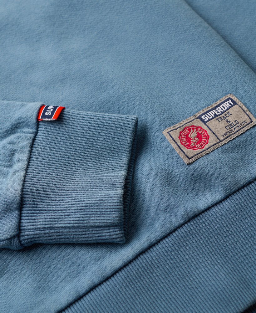 sportieve bedrukte sweater in wedgewood blue