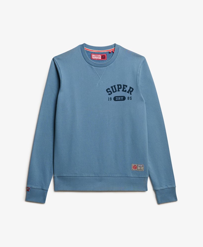 sportieve bedrukte sweater in wedgewood blue