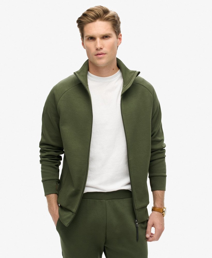 tech loose track top in donker mosgroen