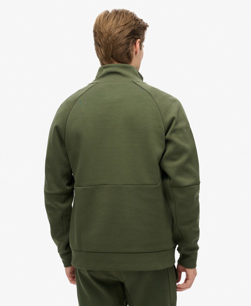 tech loose track top in donker mosgroen