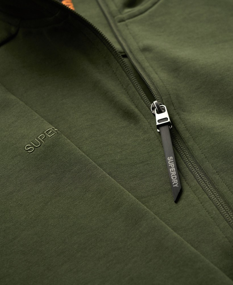 tech loose track top in donker mosgroen