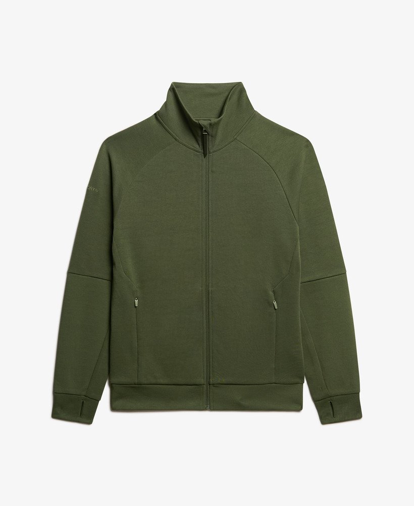 tech loose track top in donker mosgroen