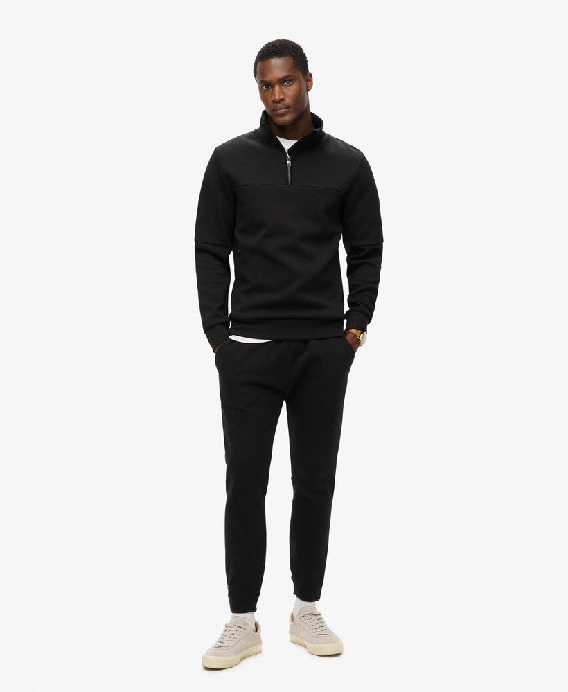 tech loose half zip sweatshirt in zwart