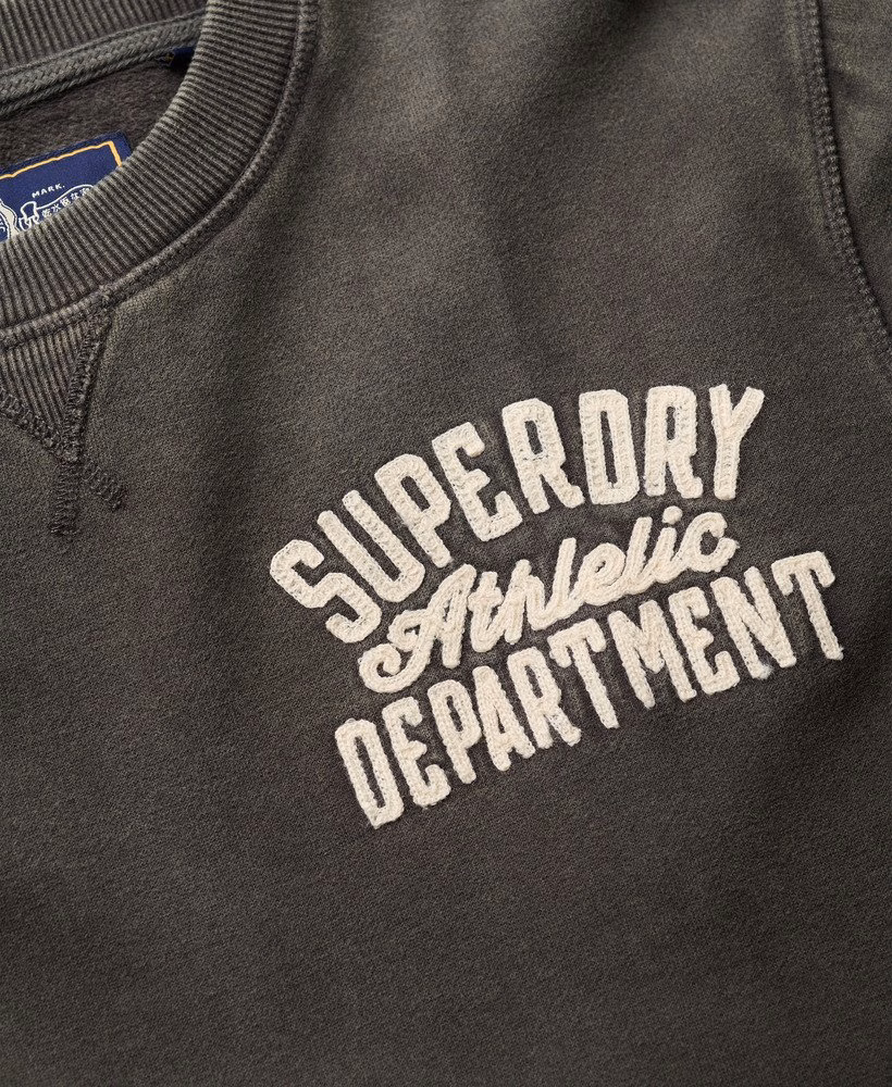 Vintage sportieve trui met ronde hals