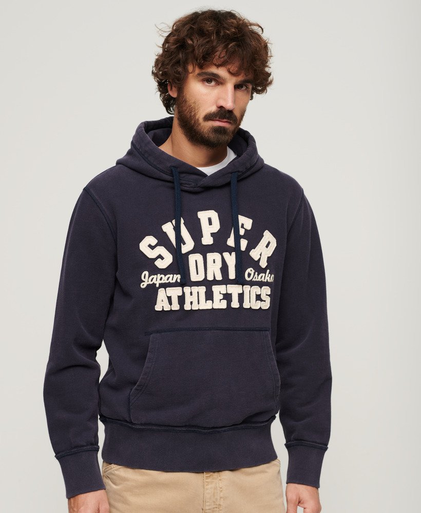 vintage sportieve hoodie in eclipse navy