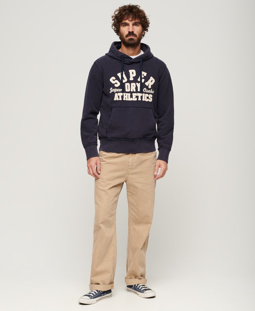 vintage sportieve hoodie in eclipse navy