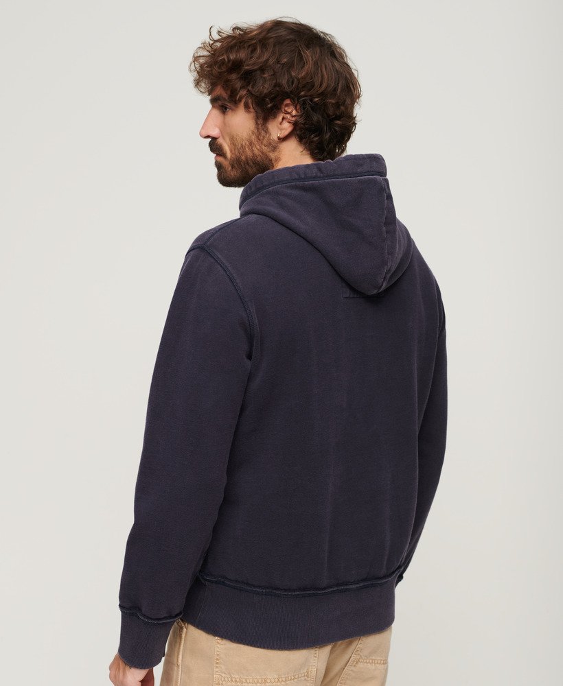 vintage sportieve hoodie in eclipse navy