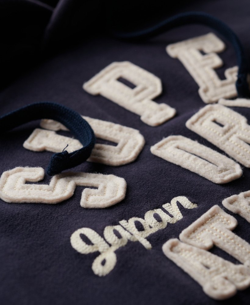 vintage sportieve hoodie in eclipse navy