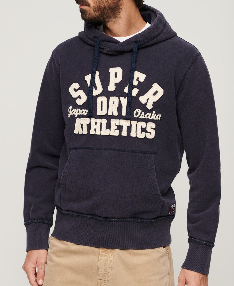vintage sportieve hoodie in eclipse navy