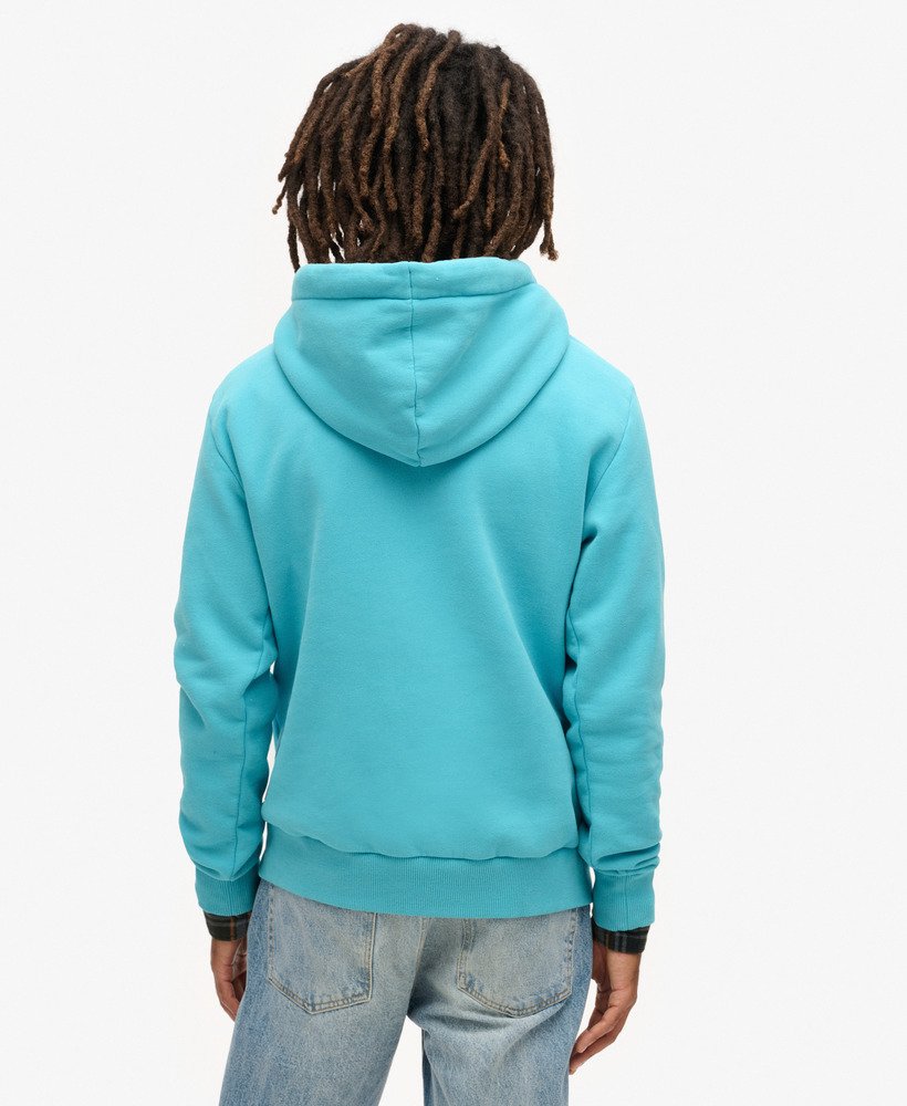 hoodie met reisansichtkaartprint in maui-blauw