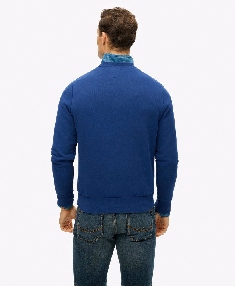 Relaxte crewneck sweater met Core-logo en strepen