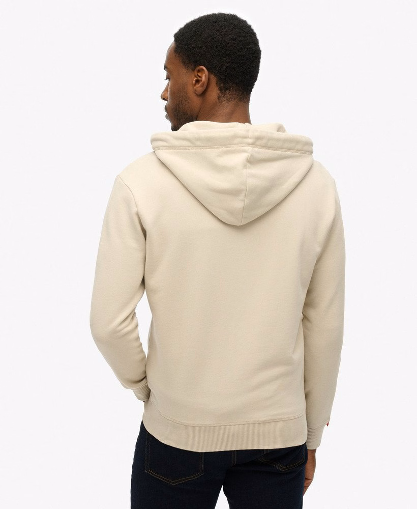 Essential Logo Half Brushed Zip Hoodie