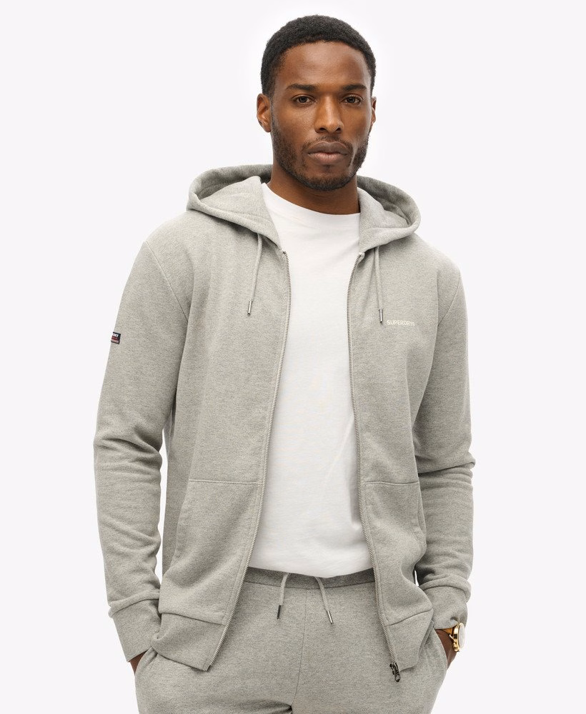 Effen hoodie met rits