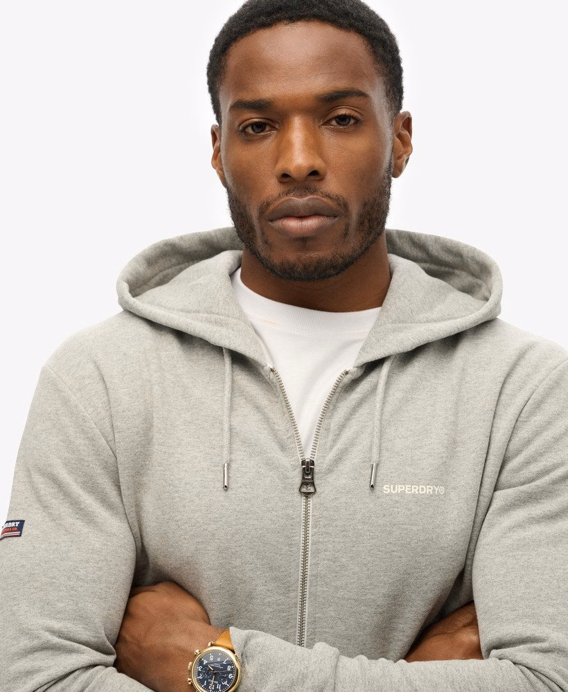 Effen hoodie met rits