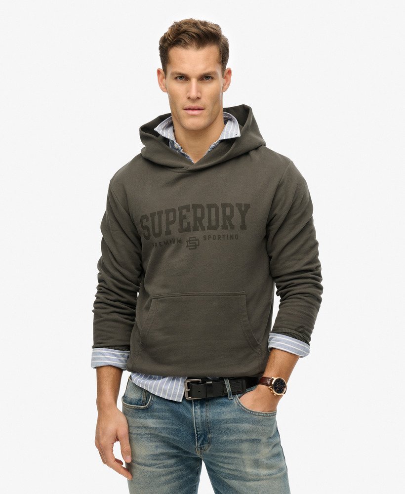 core sport hoodie in vintage zwart