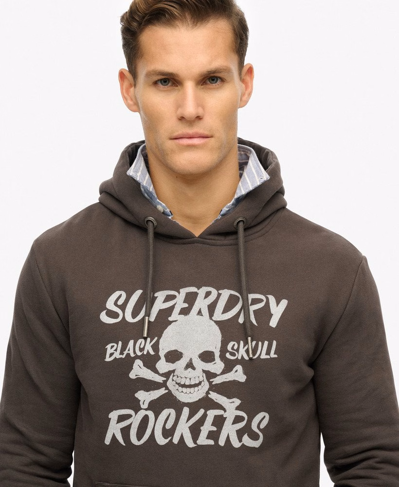 Zwarte hoodie met doodskop