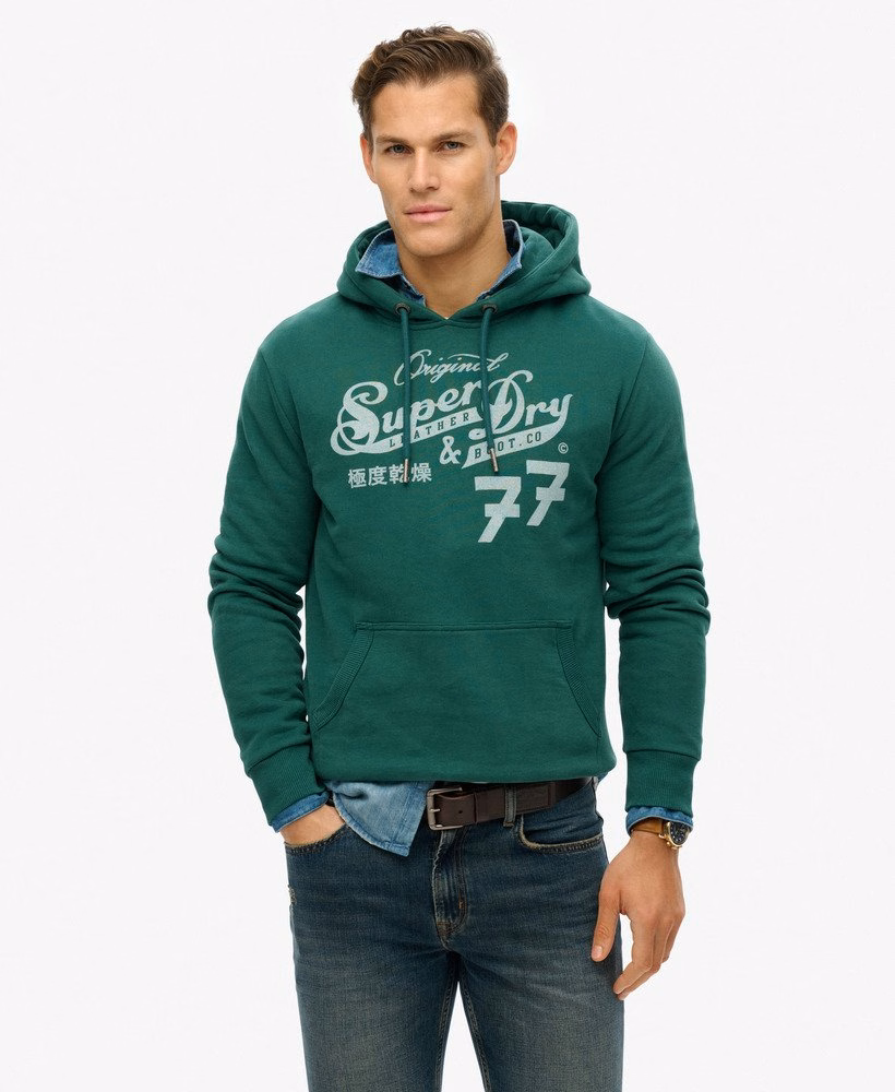 Leather & Boot Co Script Hoodie