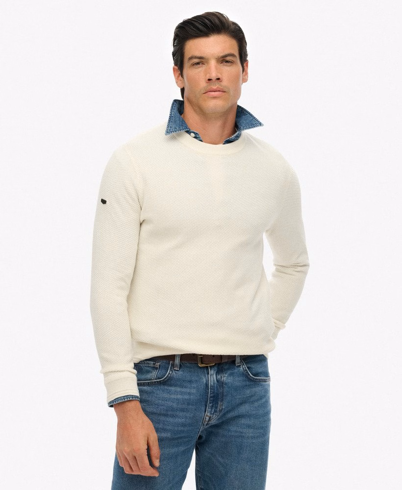 Lichtgewicht katoenen trui met textuur