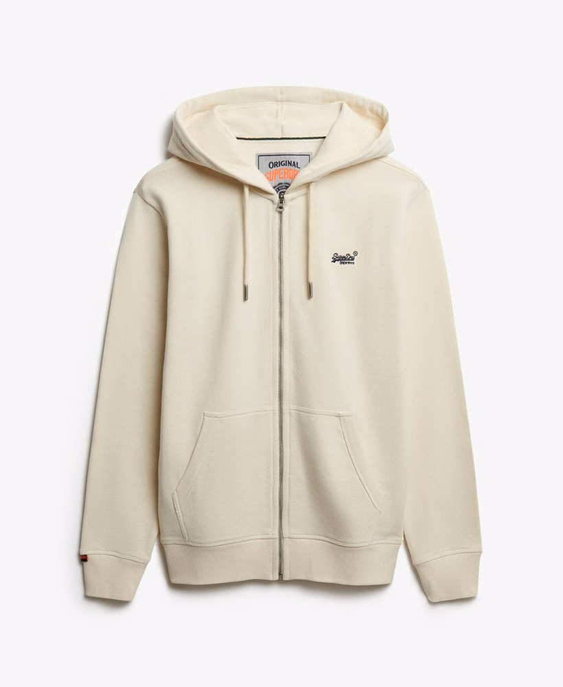 Essential Logo Half Brushed Zip Hoodie