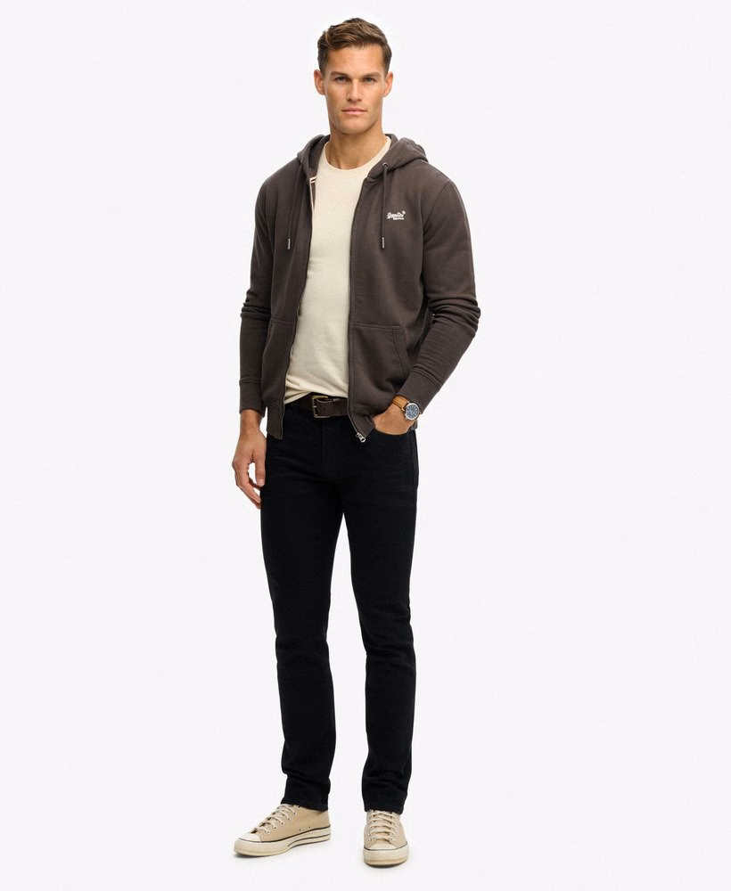 Essential Logo Half Brushed Zip Hoodie