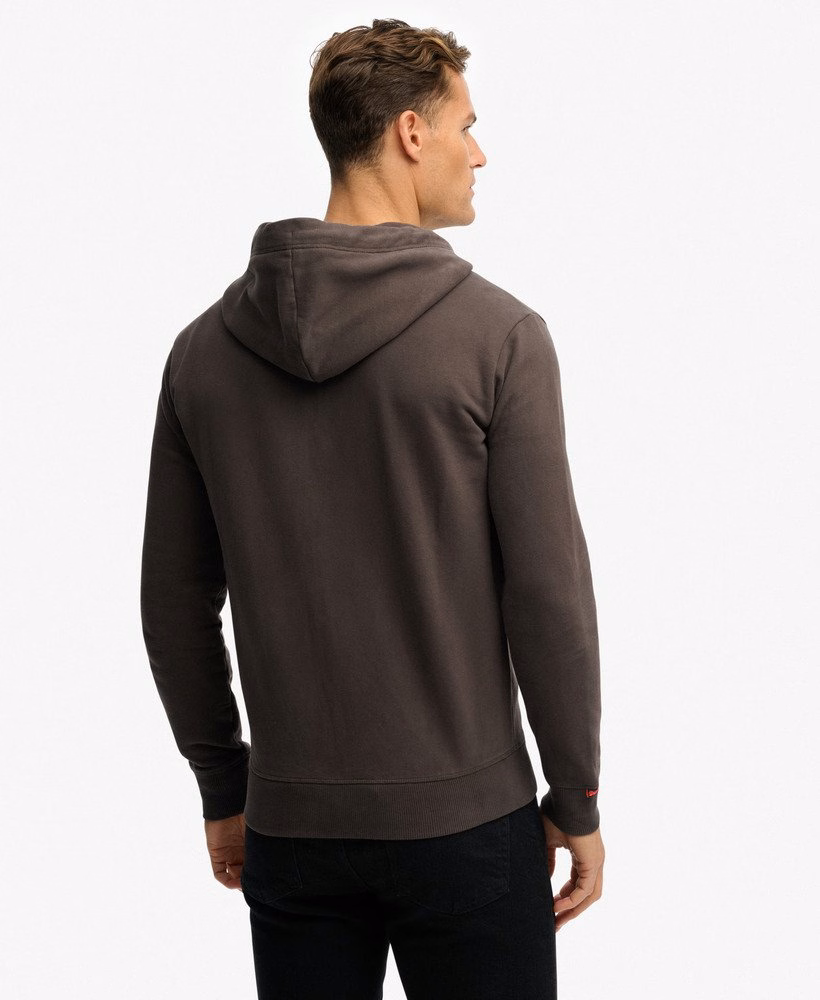 Essential Logo Half Brushed Zip Hoodie