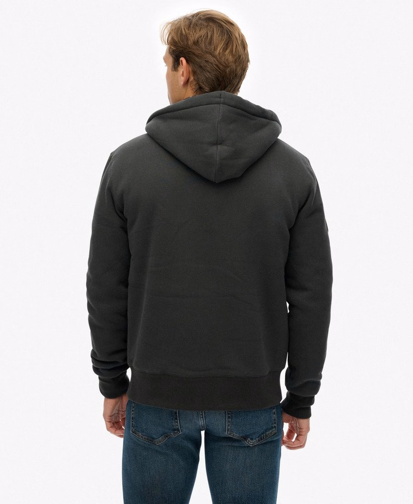 Borg gevoerde hoodie met rits