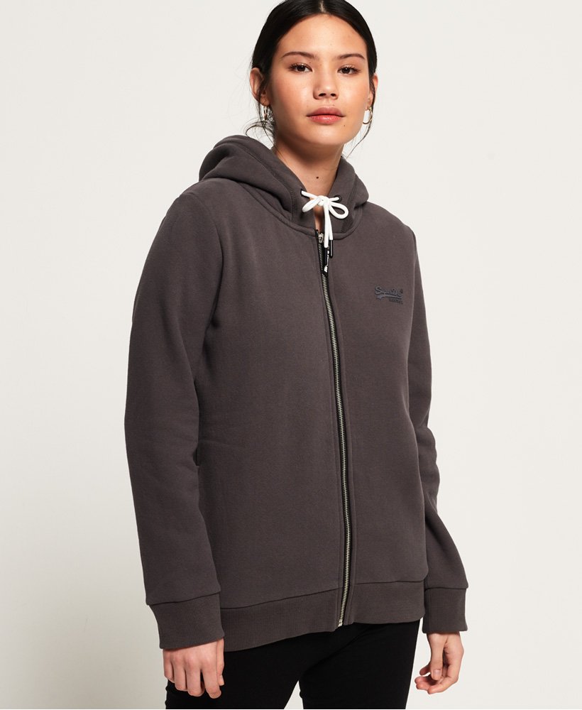 orange label elite zip hoodie in slate