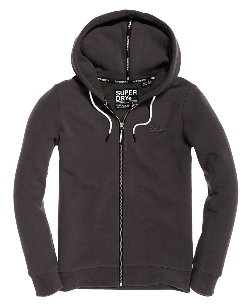 orange label elite zip hoodie in slate