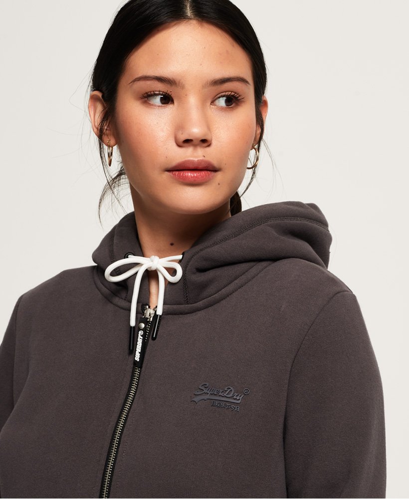 orange label elite zip hoodie in slate