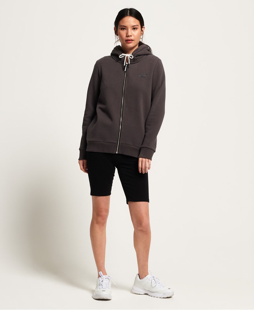 orange label elite zip hoodie in slate