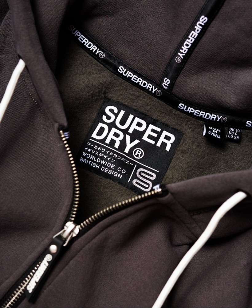 orange label elite zip hoodie in slate