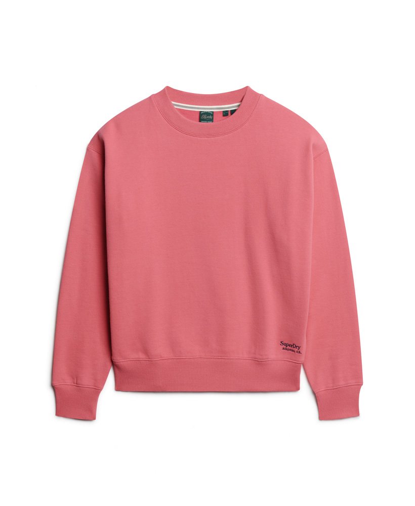 sweatshirt met essential-logo en relaxte pasvorm in campingroze.