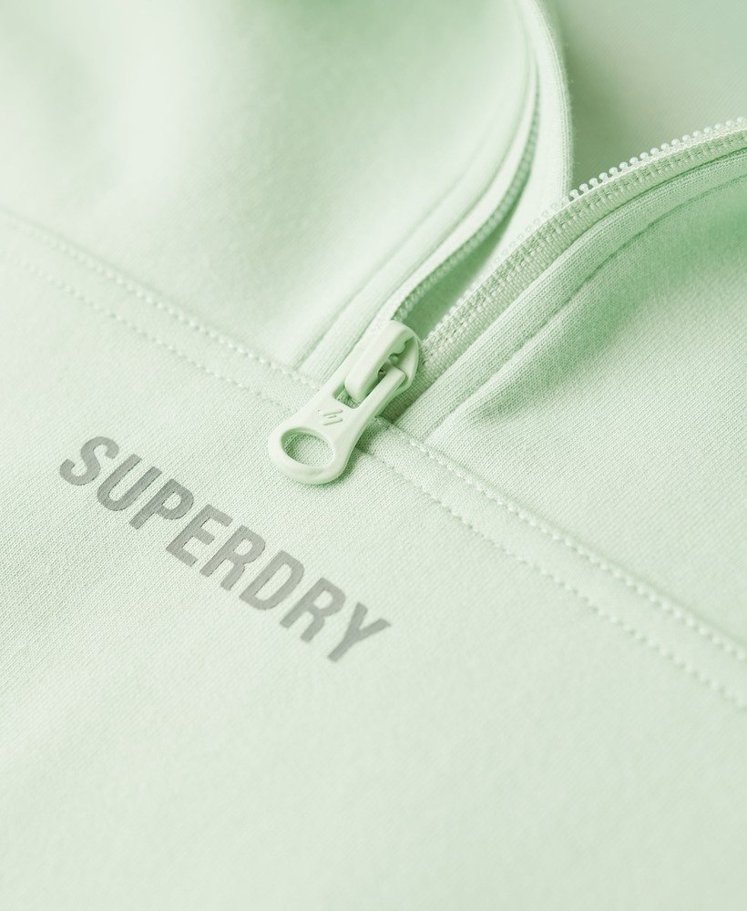 sport tech relaxed half zip in zeegroen