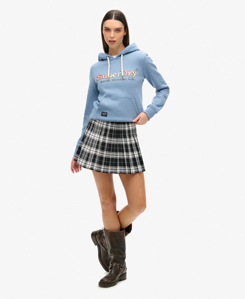 hoodie met regenbooglogo in getijdenblauw