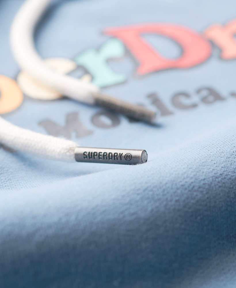 hoodie met regenbooglogo in getijdenblauw
