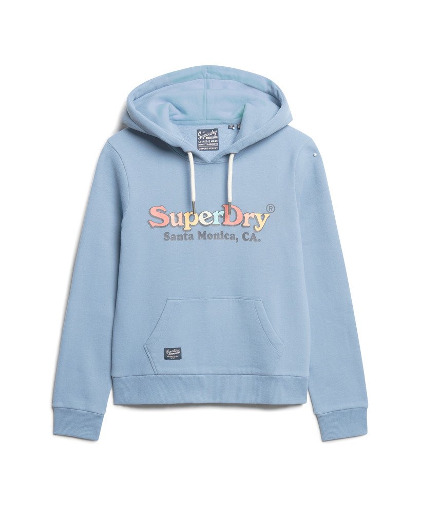 hoodie met regenbooglogo in getijdenblauw