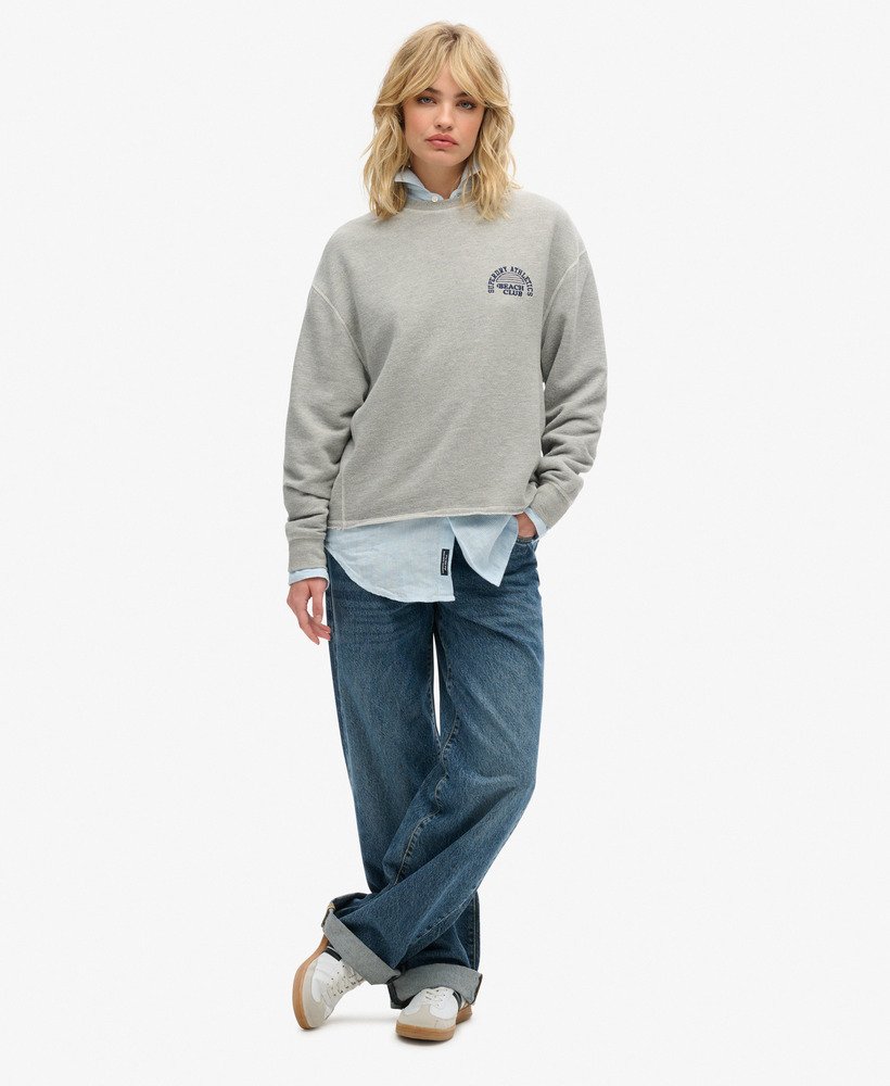 athletic essentials sweatshirt in grijs gemêleerd
